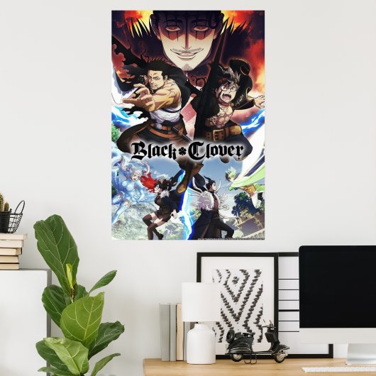 Poster Arc de pique de trèfle noir (Bureau à domicile)