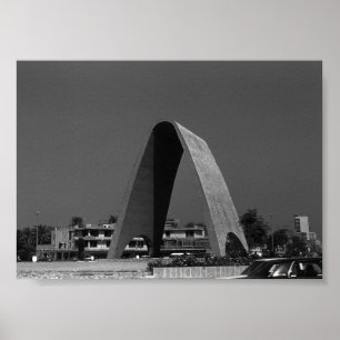Poster Arc de Soldat Inconnu Bagdad Irak Vintage