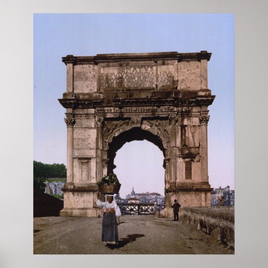 Poster Arc de Titus, Rome (vers 1900) (Devant)