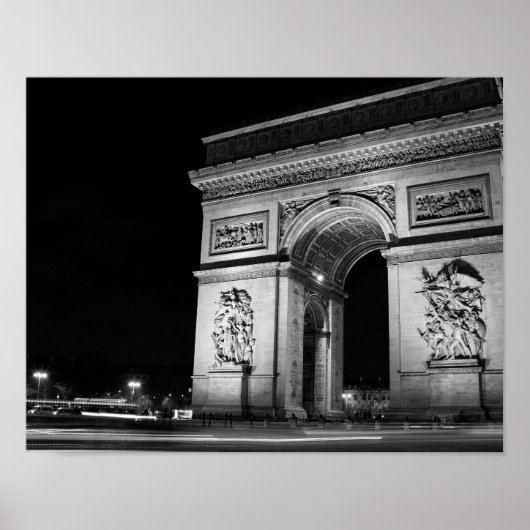 Poster Arc de Triomphe la nuit à Paris (Devant)
