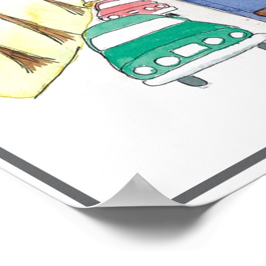 Poster Arc de Triomphe Paris Aquarelle (Coin)