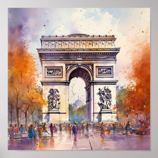 Poster Arc De Triomphe Paris Art (Devant)