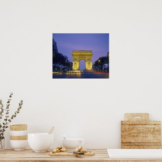 Poster Arc de Triomphe, Paris, France, (Cuisine)