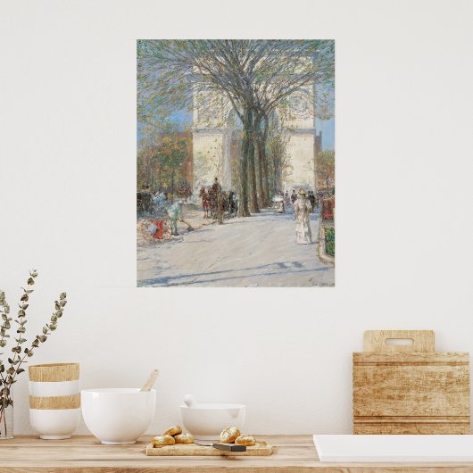 Poster Arc de Washington, Printemps par Frederick Childe  (Cuisine)