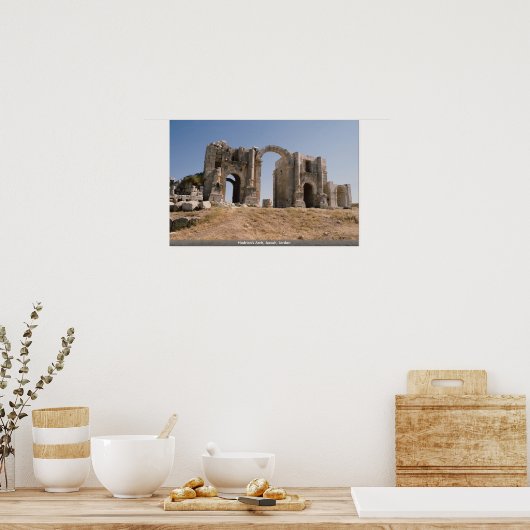 Poster Arc d'Hadrien, Jerash, Jordanie (Cuisine)