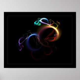 Poster Arc en arc-en-ciel 3D