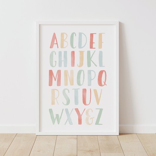 Poster Arc en arc-en-ciel Alphabet ABC Classroom Decor