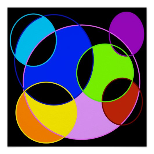 Poster Arc en arc-en-ciel cercle conception (Devant)