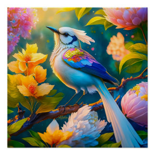 Poster Arc en arc-en-ciel Jay Imaginaire Bird
