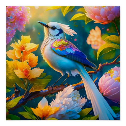 Poster Arc en arc-en-ciel Jay Imaginaire Bird (Devant)