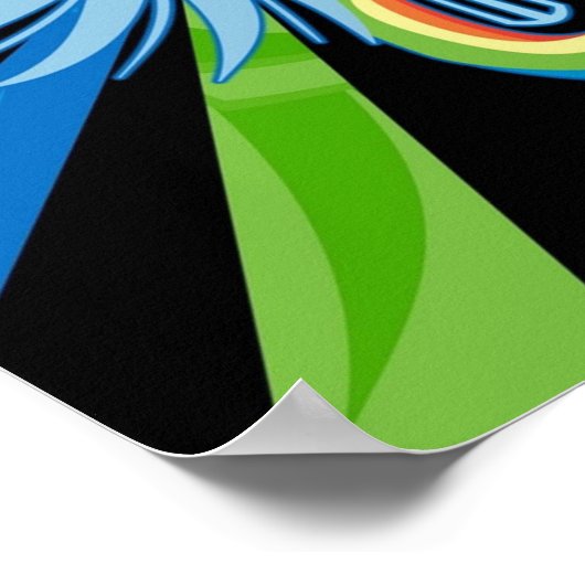Poster Arc en arc-en-ciel minimal (Coin)