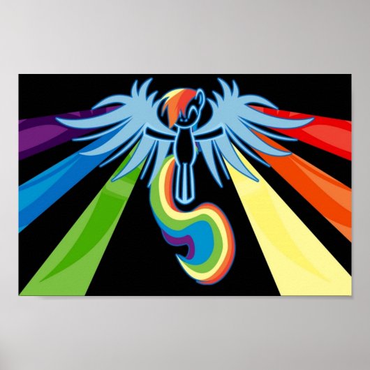Poster Arc en arc-en-ciel minimal (Devant)