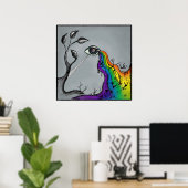 Poster Arc-en-ciel (Bureau à domicile)
