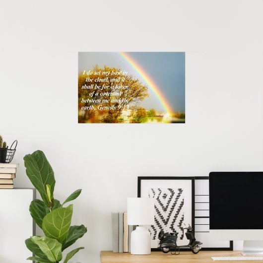 Poster Arc-en-ciel (Bureau à domicile)