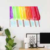 Poster arc-en-ciel (Bureau à domicile)