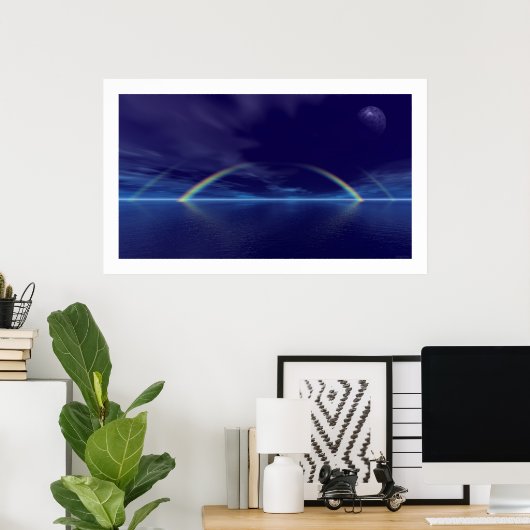 Poster Arc-en-ciel (Bureau à domicile)