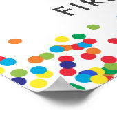 Poster Arc-en-ciel 1 an Anniversaire de fête Bienvenue (Coin)