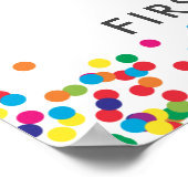 Poster Arc-en-ciel 1 an Anniversaire de fête Bienvenue (Coin)