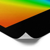 Poster Arc en ciel 3D Abstrait (Coin)