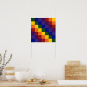 Poster Arc-en-ciel à carreaux (Cuisine)