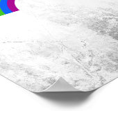 Poster Arc-en-ciel à rayures de fierté Progress (Coin)