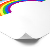 Poster Arc-en-ciel à rayures de fierté Progress (Coin)