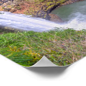 Poster Arc en ciel à Wailua Falls, Kauai, Hawaii (Coin)