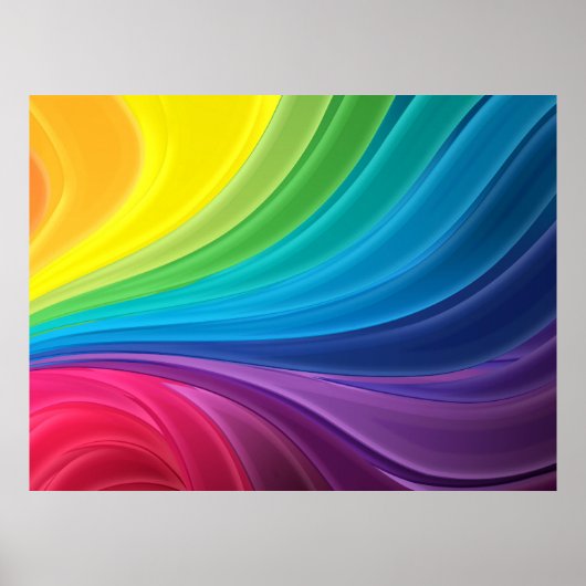 Poster arc-en-ciel Abstrait (Devant)