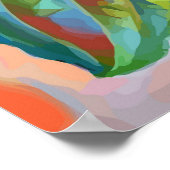 Poster arc-en-ciel Abstrait couleur Fleur Art numérique d (Coin)