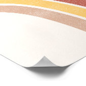 Poster arc-en-ciel Abstrait du milieu du siècle (Coin)