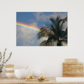 Poster Arc en ciel avec palmier (Cuisine)