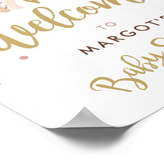 Poster Arc en ciel Baby shower Muet Pastel Arc en ciel Bi (Coin)