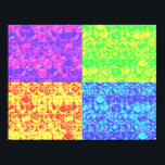 Poster Arc en ciel bulle envelopper pop art<br><div class="desc">Motif d'enveloppement de bulle d'art pop en couleurs arc-en-ciel</div>