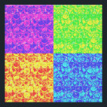 Poster Arc en ciel bulle envelopper pop art<br><div class="desc">Motif d'enveloppement de bulle d'art pop en couleurs arc-en-ciel</div>