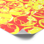 Poster Arc en ciel bulle envelopper pop art (Coin)