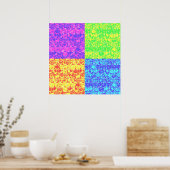 Poster Arc en ciel bulle envelopper pop art (Cuisine)