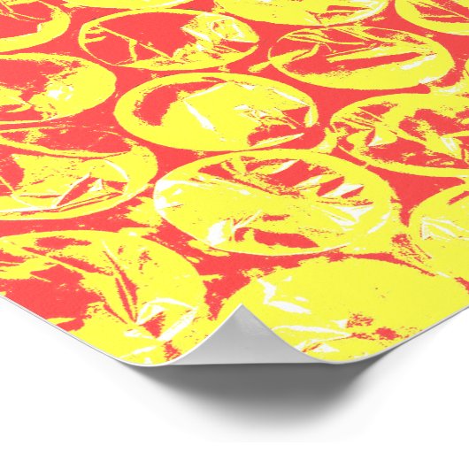 Poster Arc en ciel bulle envelopper pop art (Coin)