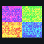 Poster Arc en ciel bulle envelopper pop art<br><div class="desc">Motif d'enveloppement de bulle d'art pop en couleurs arc-en-ciel</div>