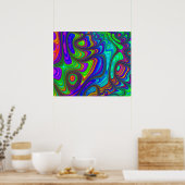 Poster Arc-en-ciel coloré 3D texturé art abstrait (Cuisine)