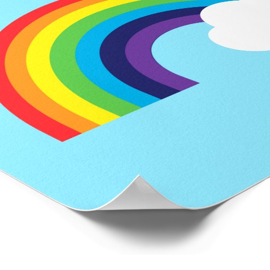 Poster Arc en ciel de Kawaii (Coin)