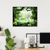 Poster Arc-en-ciel de la jungle (Bureau à domicile)