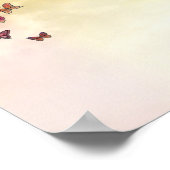 Poster arc-en-ciel de papillons (Coin)