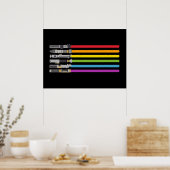 Poster Arc-en-ciel de sabre laser (Cuisine)
