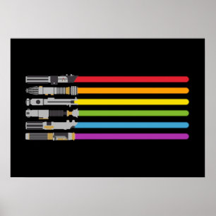 Poster Arc-en-ciel de sabre laser