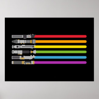 Poster Arc-en-ciel de sabre laser
