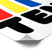 Poster Arc-en-ciel de tennis. (Coin)