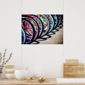 Poster Arc En Ciel De Vélos (Cuisine)