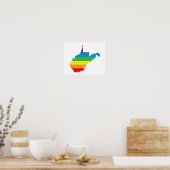 Poster arc-en-ciel de virginie occidentale (Cuisine)