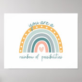 Poster Arc-en-ciel des possibilités - Vibes positives Pas (Devant)