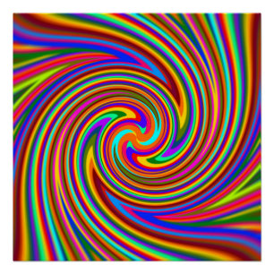 Poster arc-en-ciel des rayons de couleur